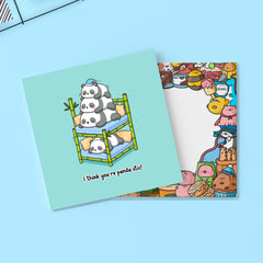 Pandas card with Toastedink envelope