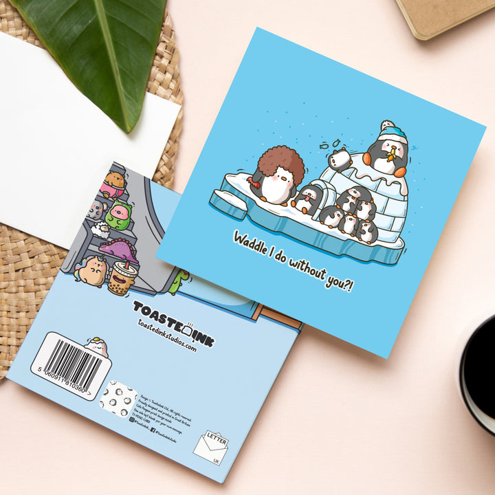 Penguin Card front and back design