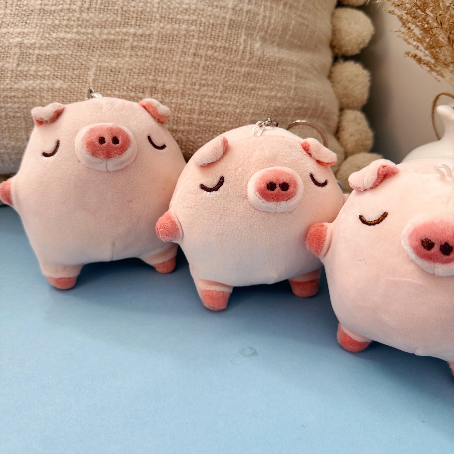 Three piggies keychain plush