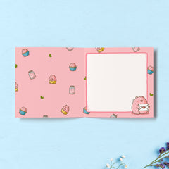 Pig print inside a card