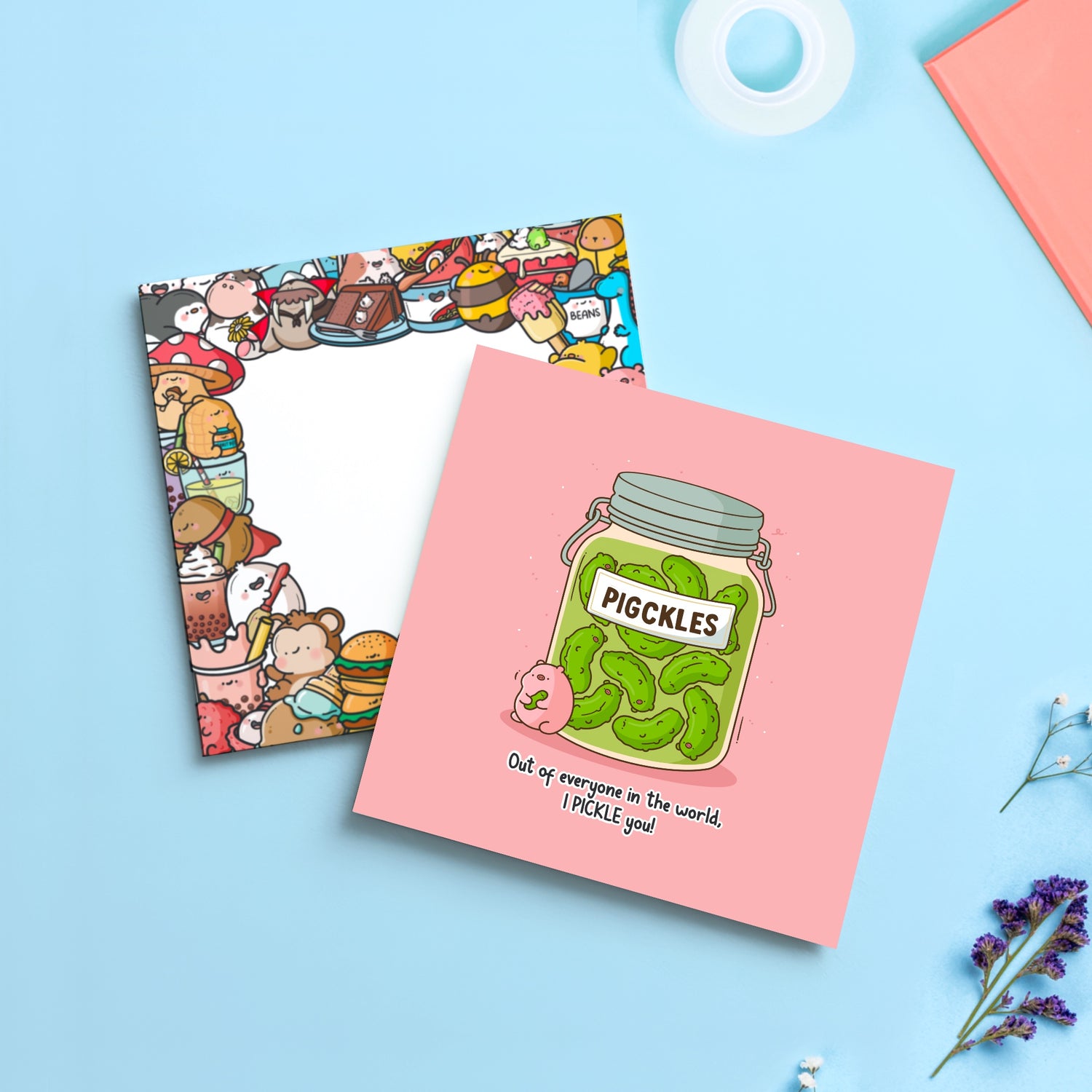 Pickle card with Toastedink envelope