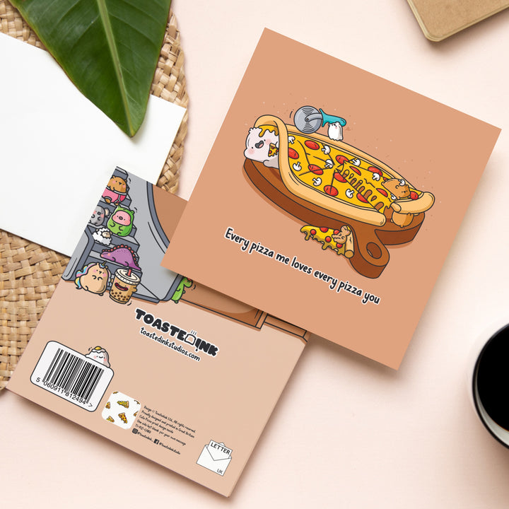 Pizza card front and back 