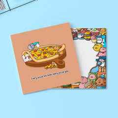 Pizza card with Toastedink envelope