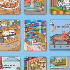 Positivity cards laid on the table