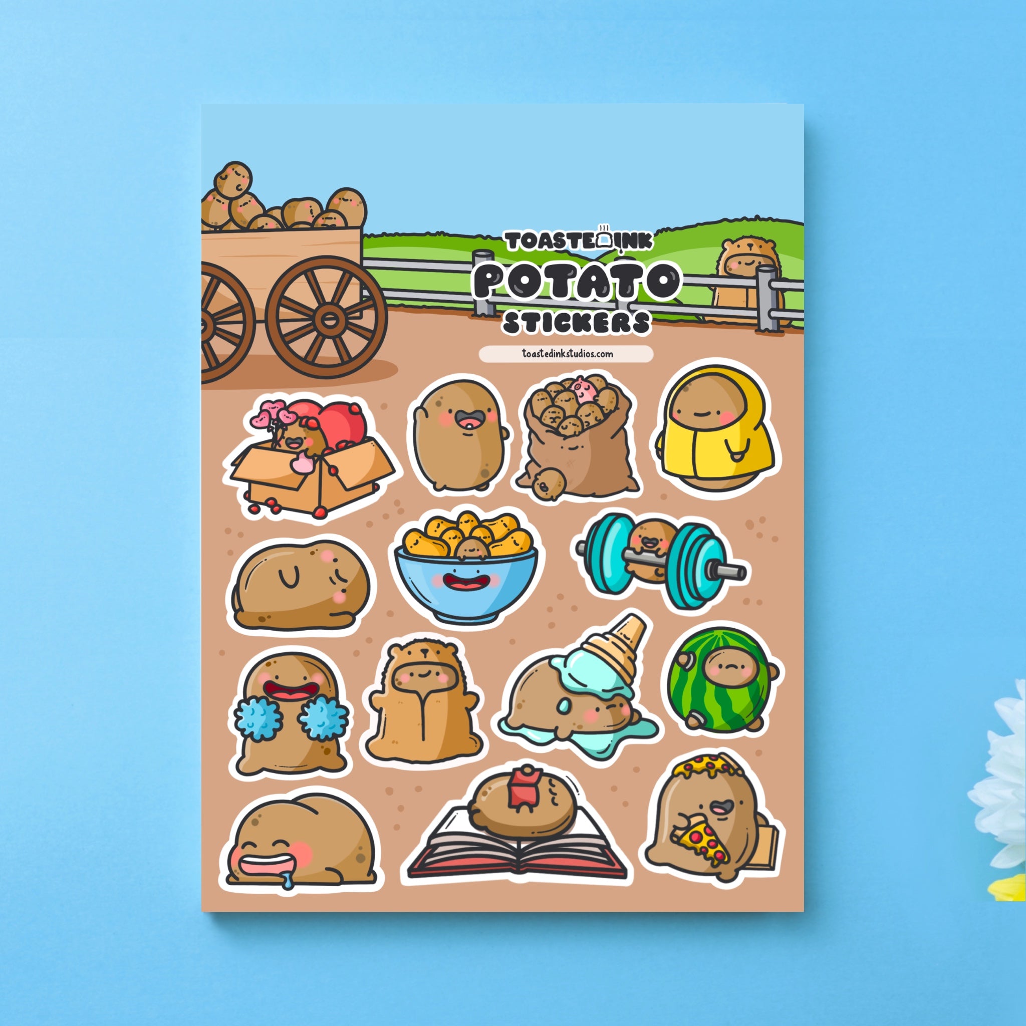 Cute Potato Sticker Sheet | Cute Stickers – ToastedInk