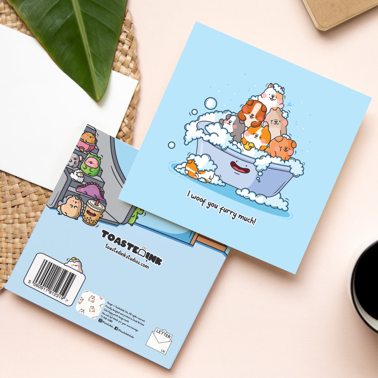 Puppy Dog Card front and back