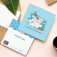 Shark birthday card front and back