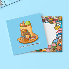 Spring rolls card with Toastedink envelope