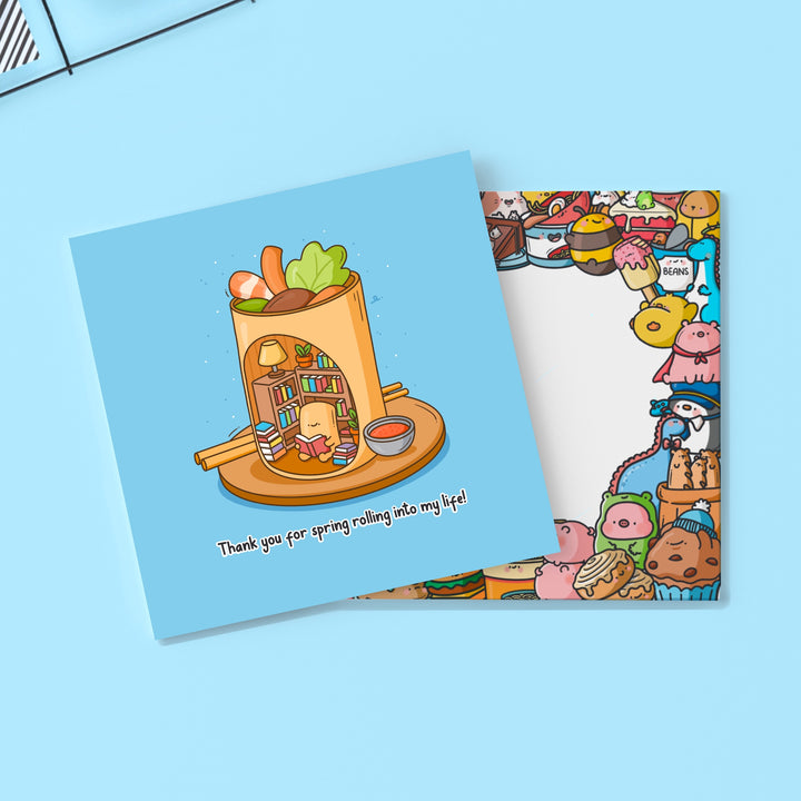 Spring rolls card with Toastedink envelope