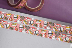 Sushi washi tape on purple table