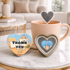 Thank you heart shaped tea bags