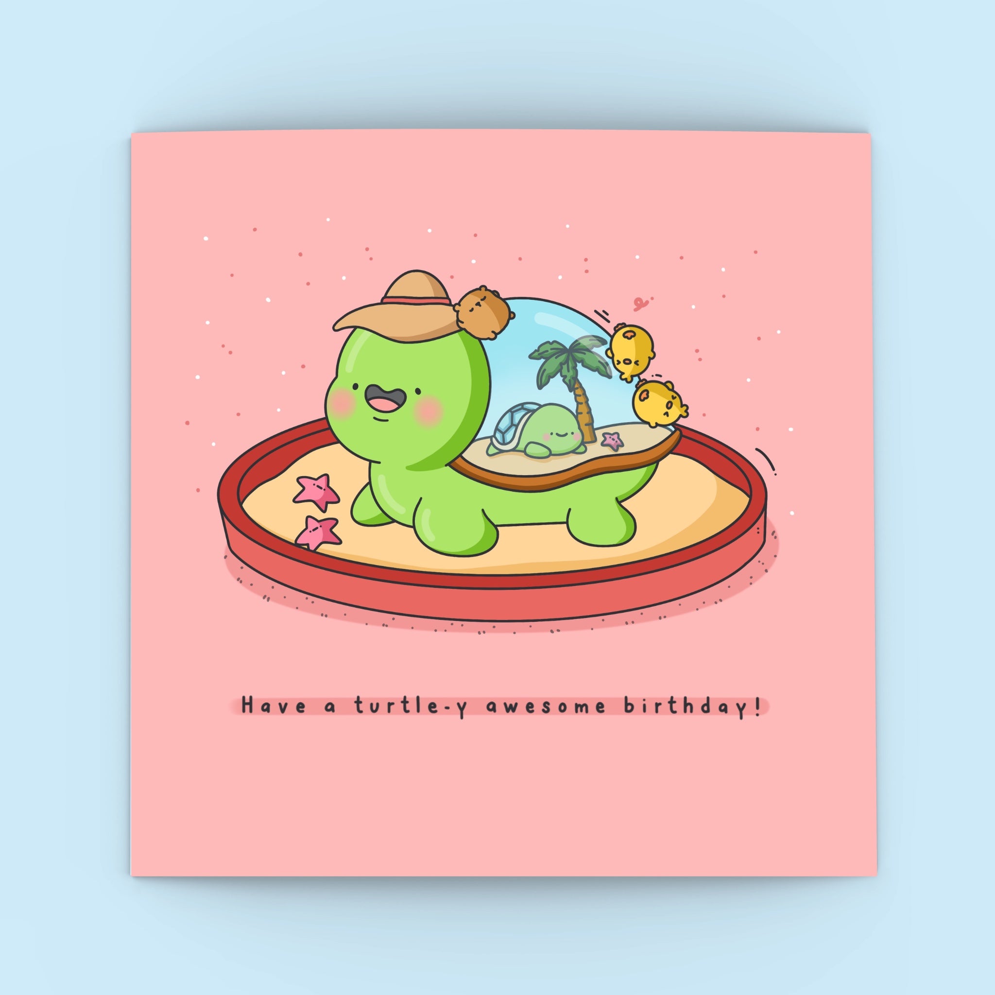 Cute Turtle Card | Cute Greeting Card – ToastedInk