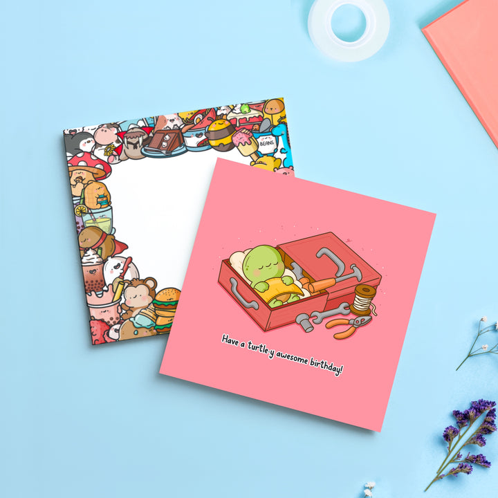 Turtle card with Toastedink envelope