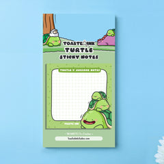 Turtle sticky notes on backing card