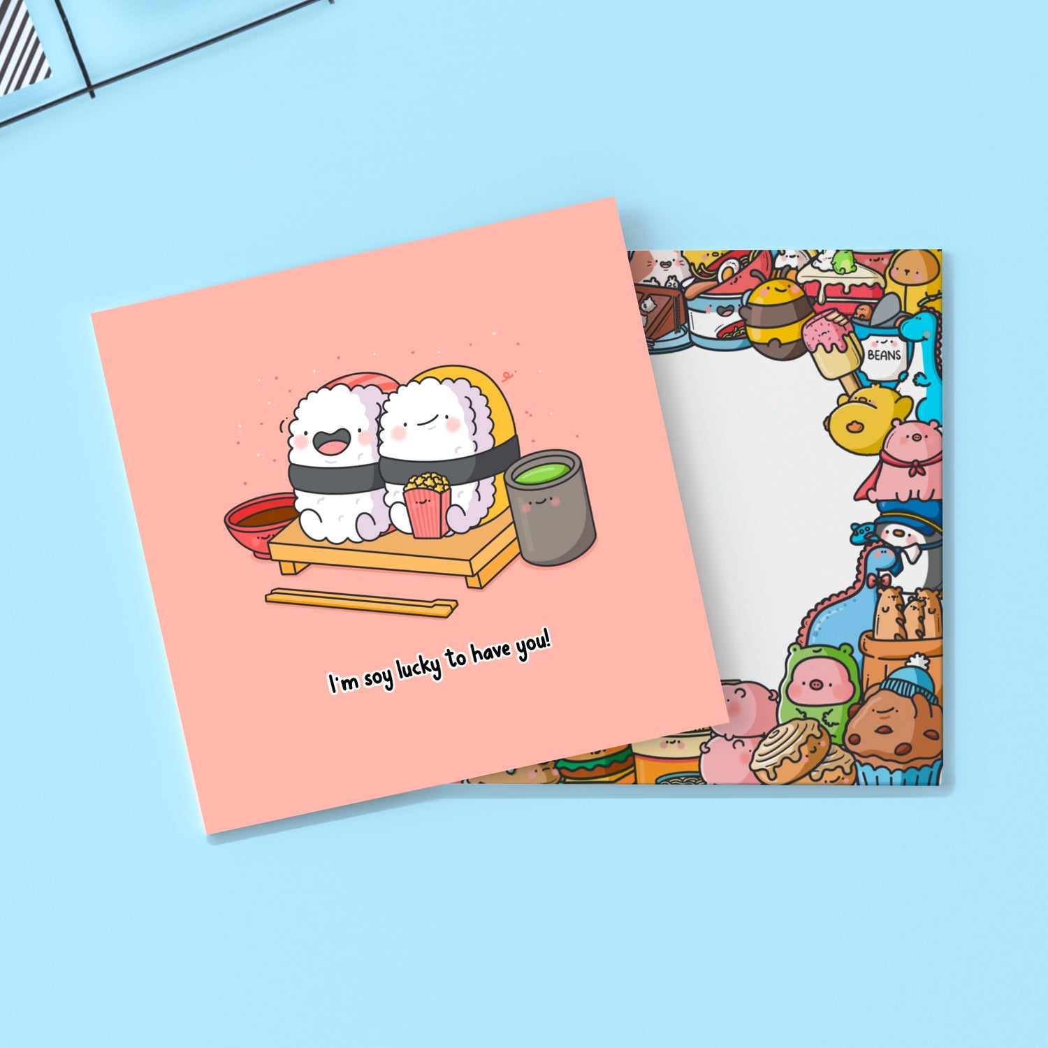 Two sushi card with Toastedink envelope