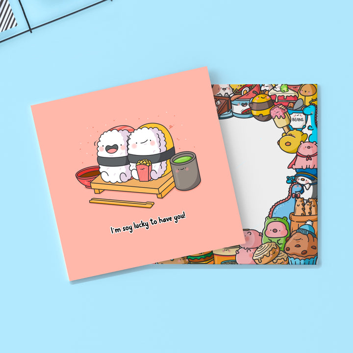 Two sushi card with Toastedink envelope