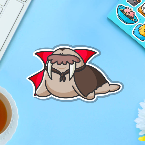 Vampire Walrus Vinyl Sticker