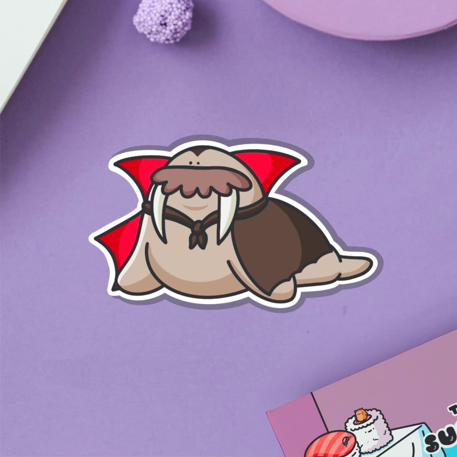 Vampire Walrus Vinyl Sticker