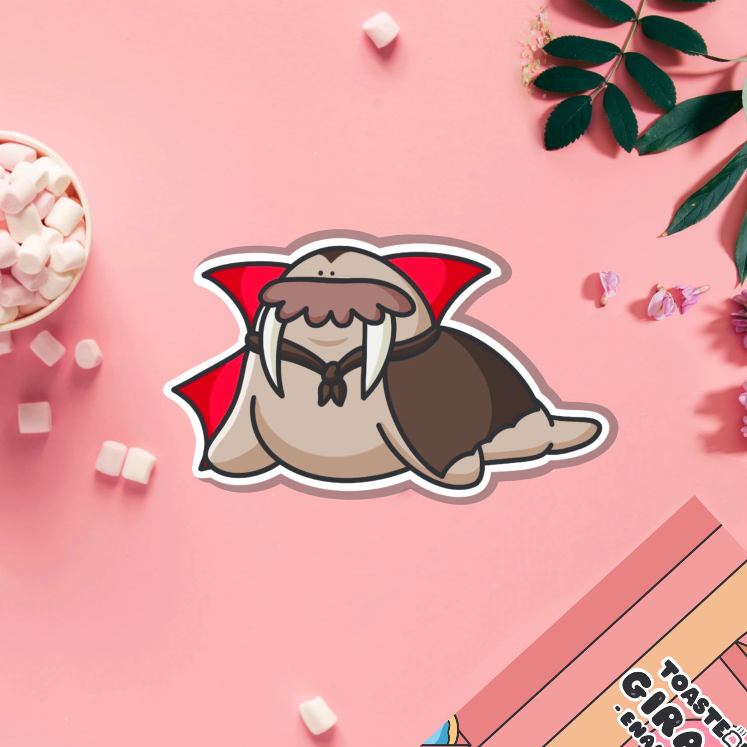 Vampire Walrus Vinyl Sticker