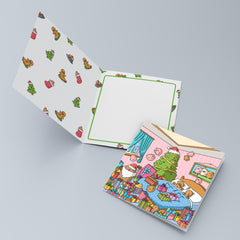 Cute Christmas presents card inside