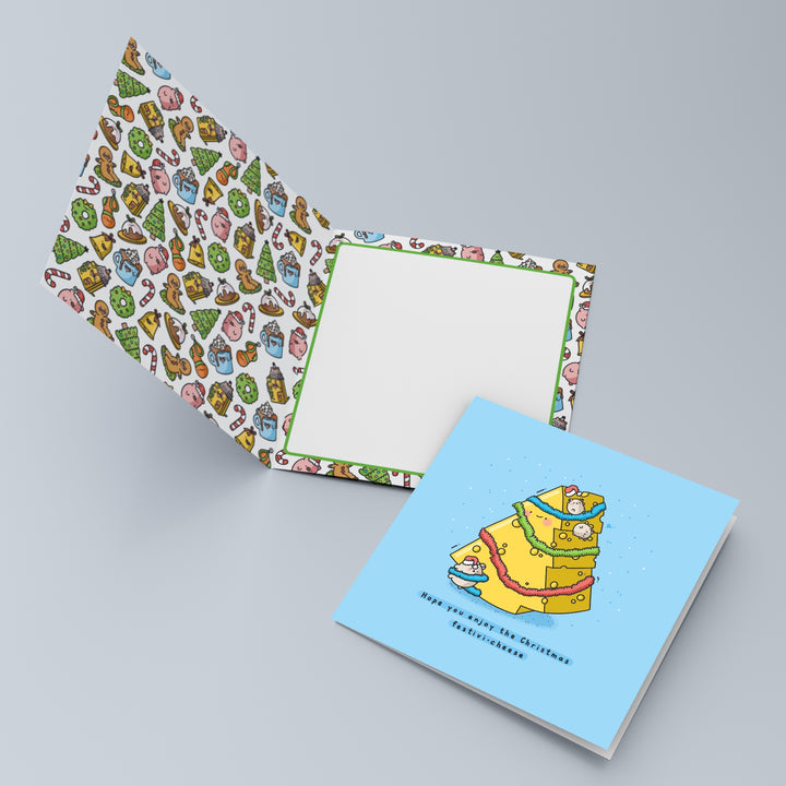 Cheese Christmas card inside design