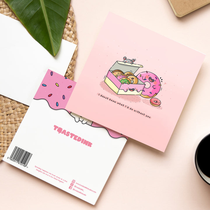 Donuts card front and back