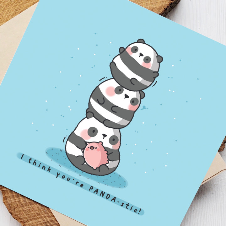 Cute Panda card close up