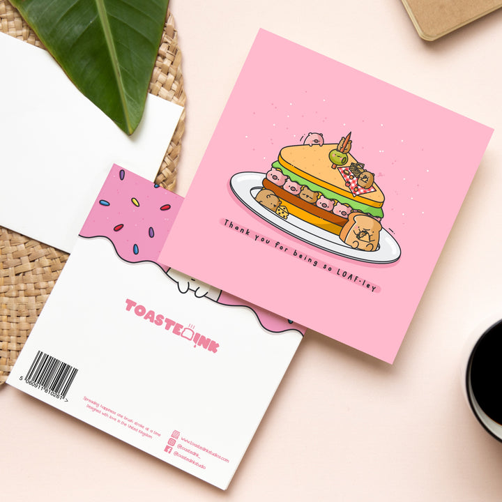 Sandwich card front and back