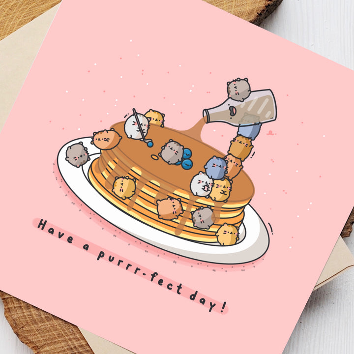 Pancakes card close up