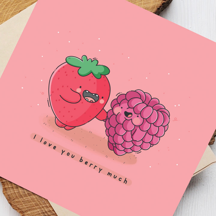 Cute Berry card close up