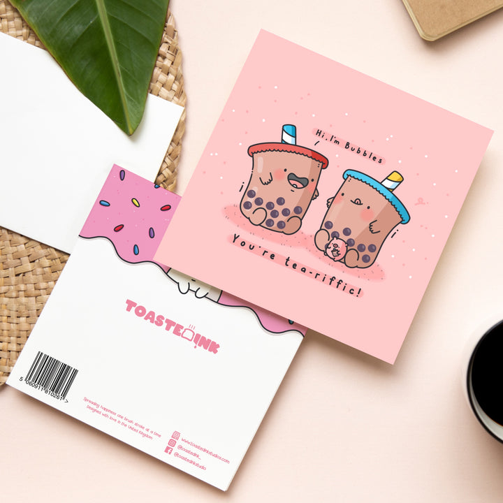 Bubble tea card front and back