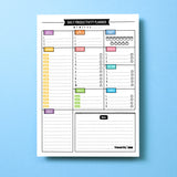 Daily Planner on blue background