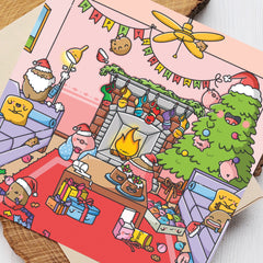 Christmas card close up