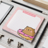 Donut Bear sticky notes on table