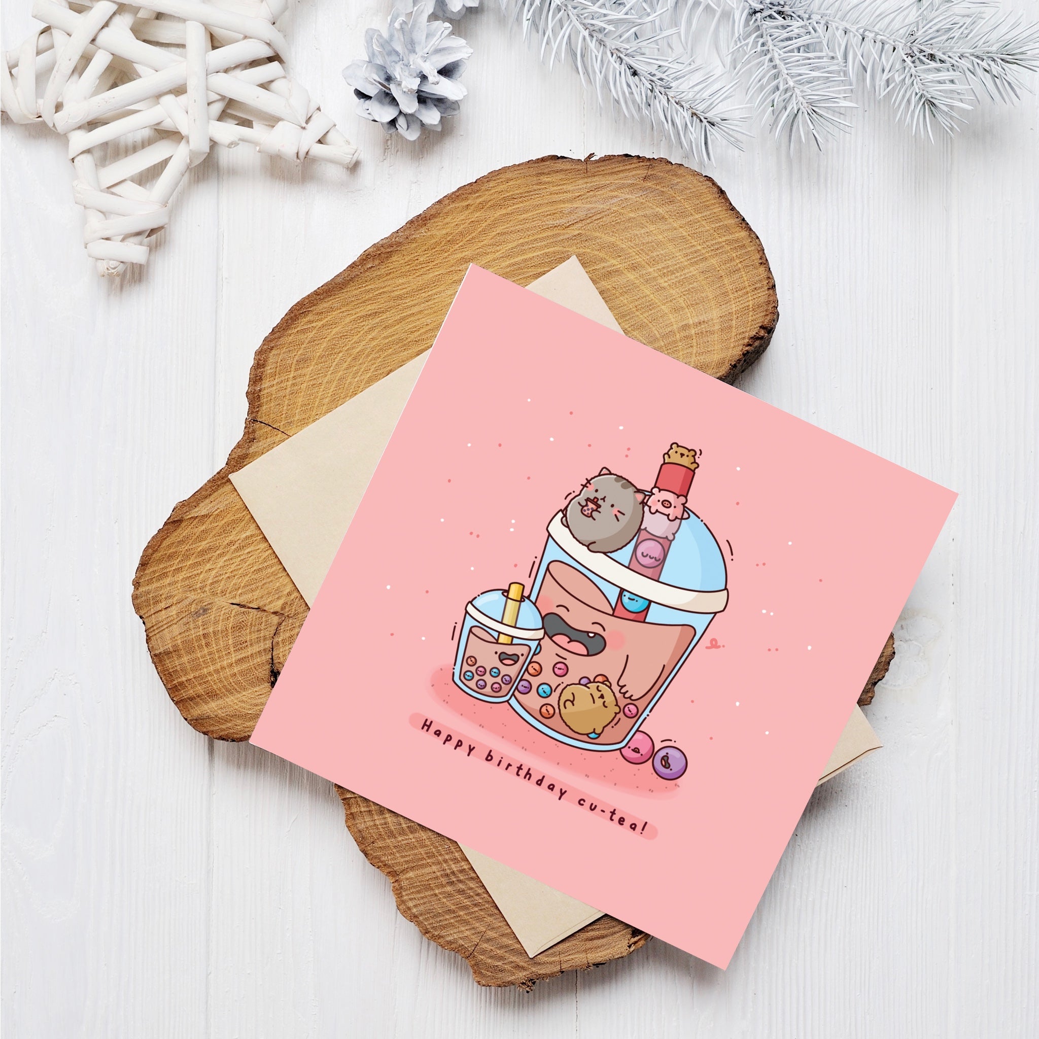 Cute Bubble Tea Birthday Card | Cute Birthday Cards – ToastedInk