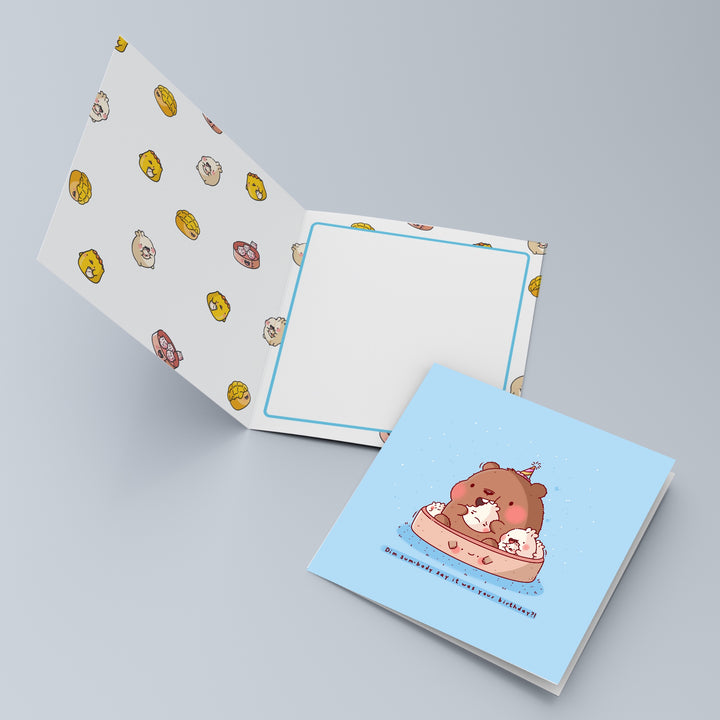 Bear card inside with dim sum print