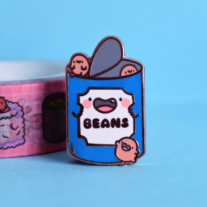 Cute beans enamel pin