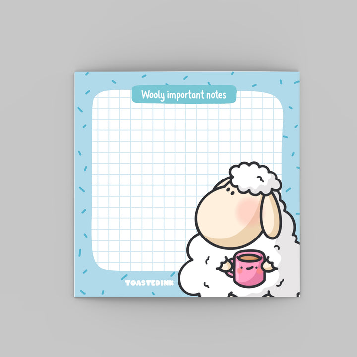 Sheep Sticky notes on grey background