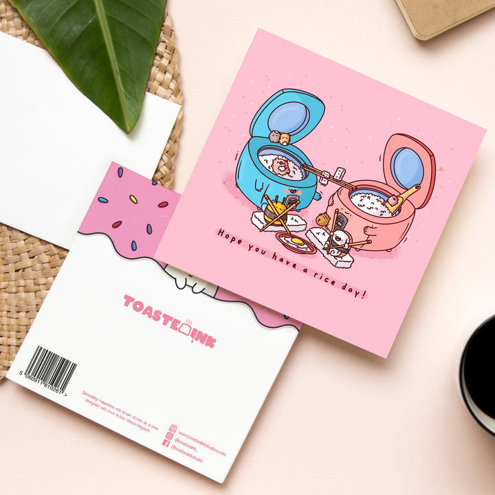Cute Rice Card front and back