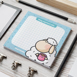 Sheep sticky notes on grey table