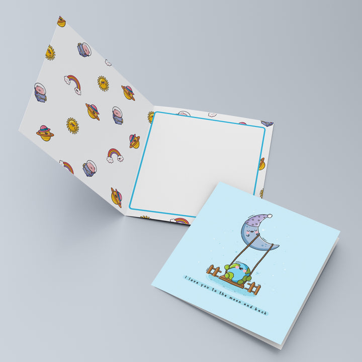 Moon card inside design