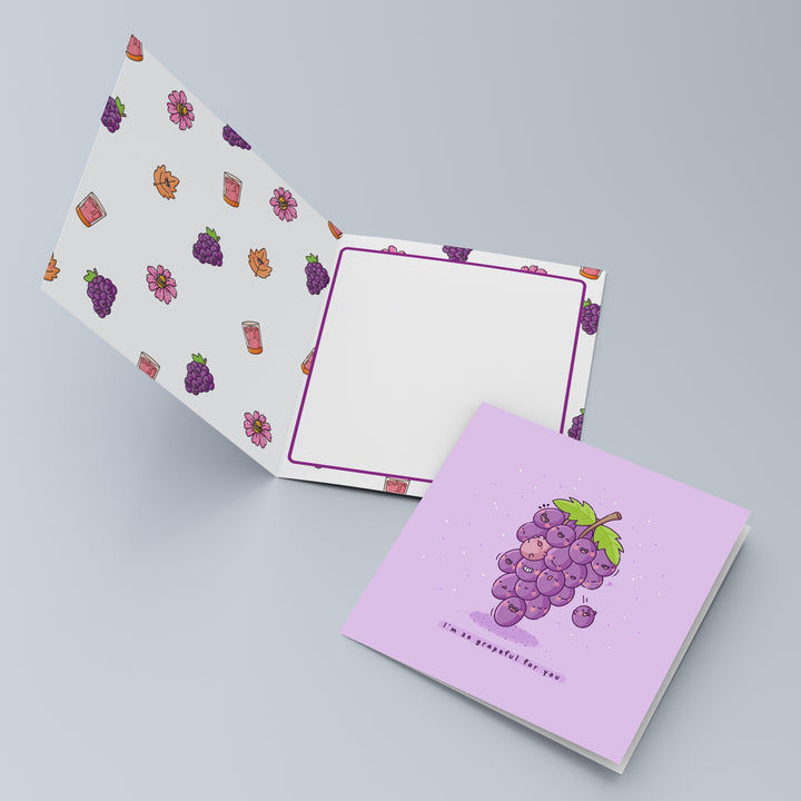 Grapes card inside print