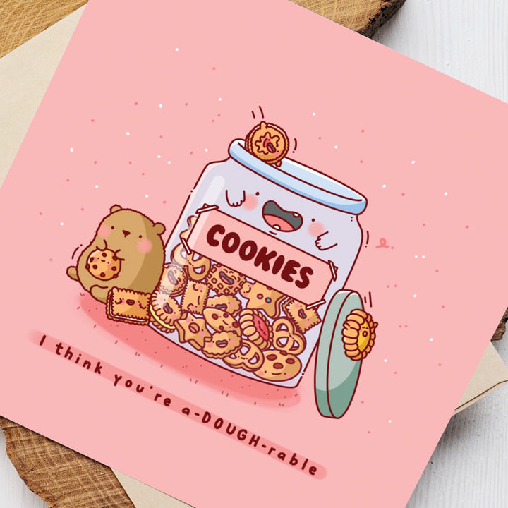 Cookies card close up
