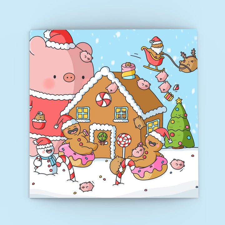 Cute Christmas Gingerbread Greetings Card