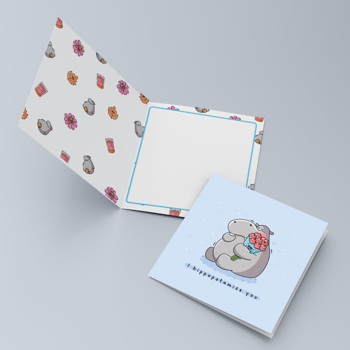 Hippo card inside Hippo print