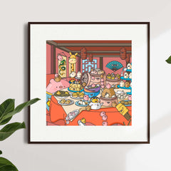 Dim Sum Art Print on wall