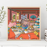 Dim Sum Art Print on white table