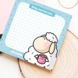 Sheep Sticky Notes on wooden block