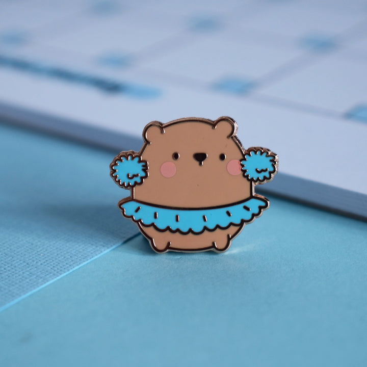 dancing bear pin with notepad