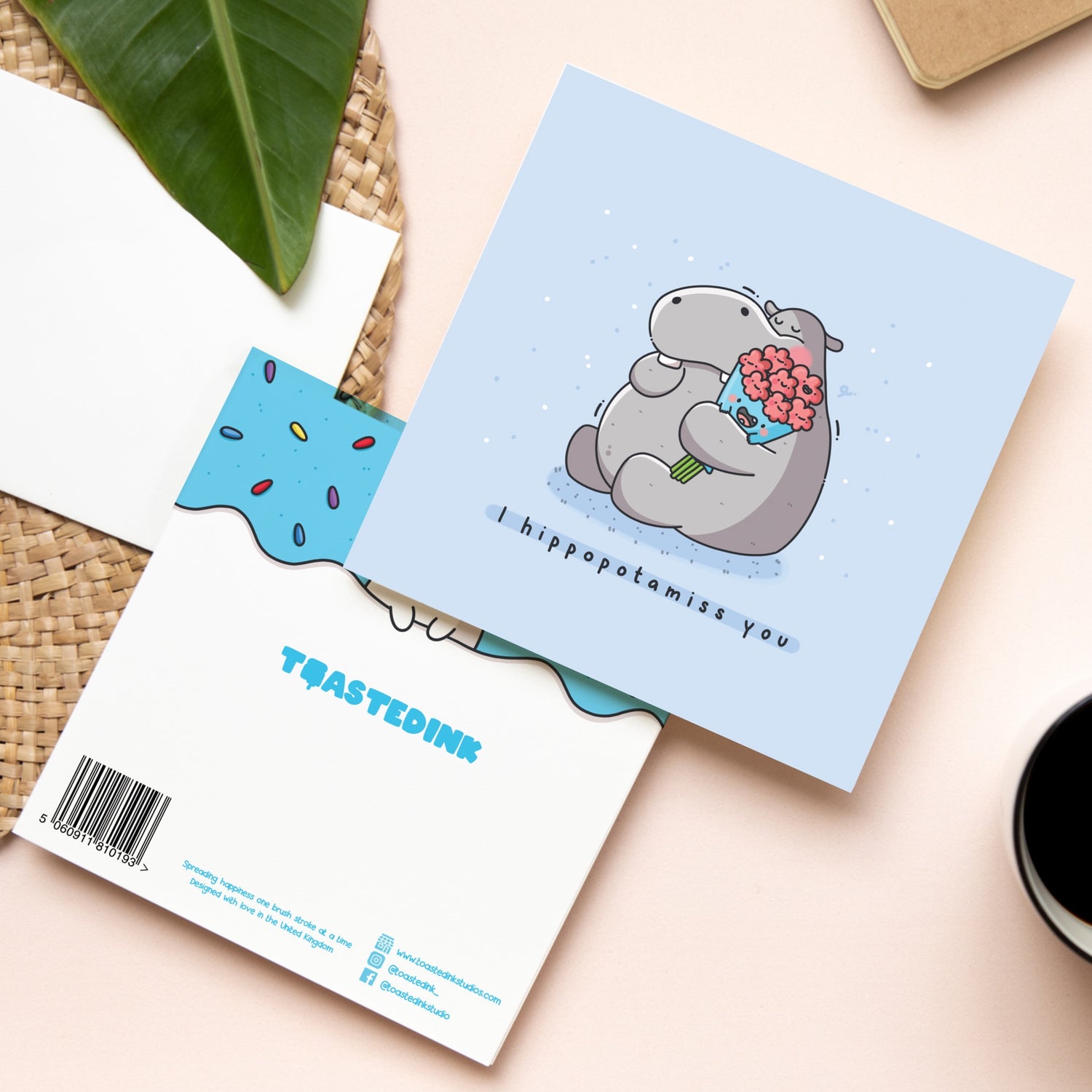 Hippo Card front and back
